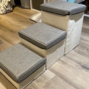 Beige/White Dog Stairs, Pet Stairs